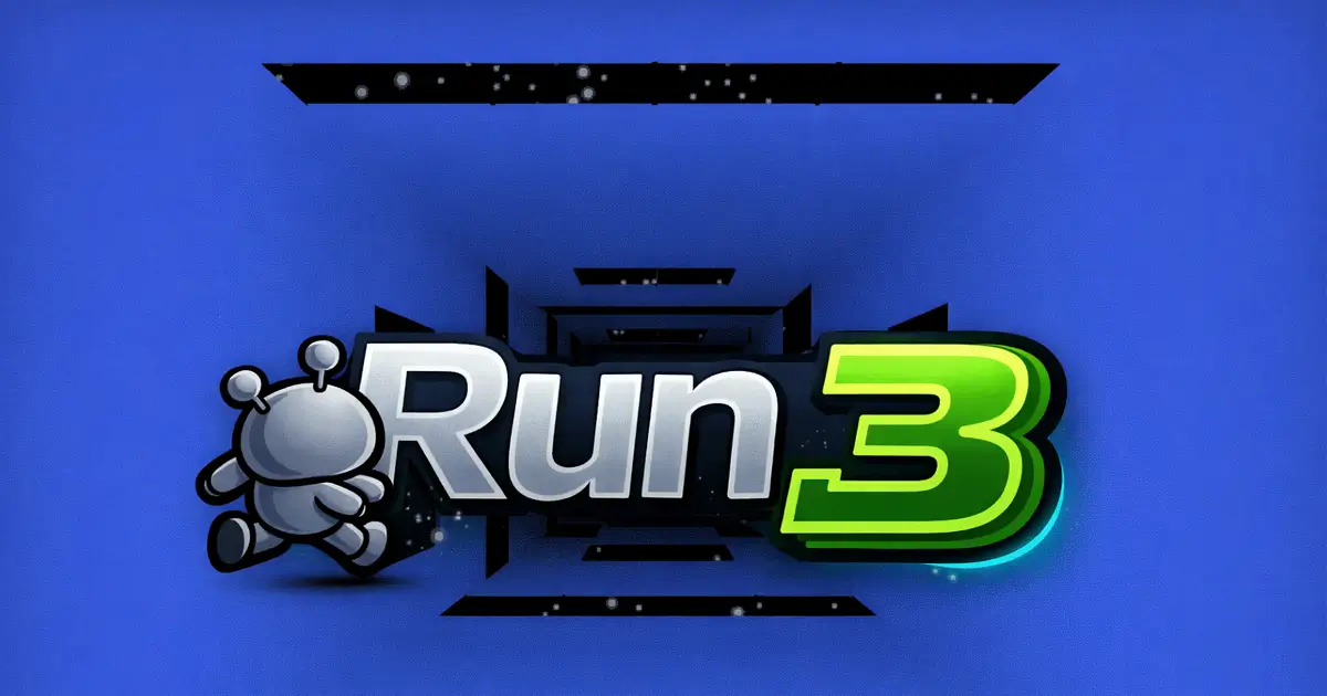 Run 3 featured image showing the game tunnel, running character, and Run 3 title