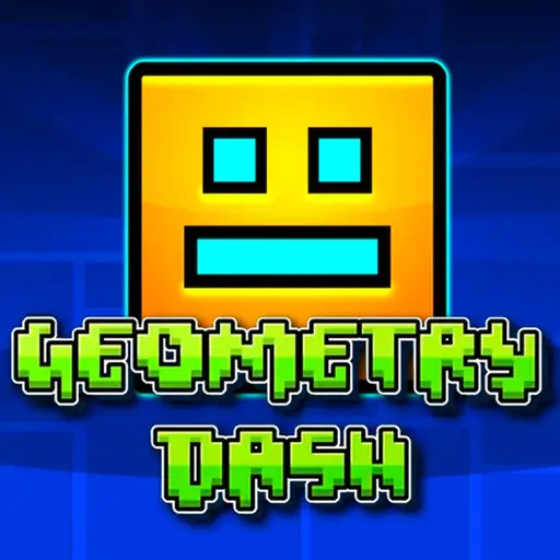 Geometry Dash featured image with logo and neon platform action