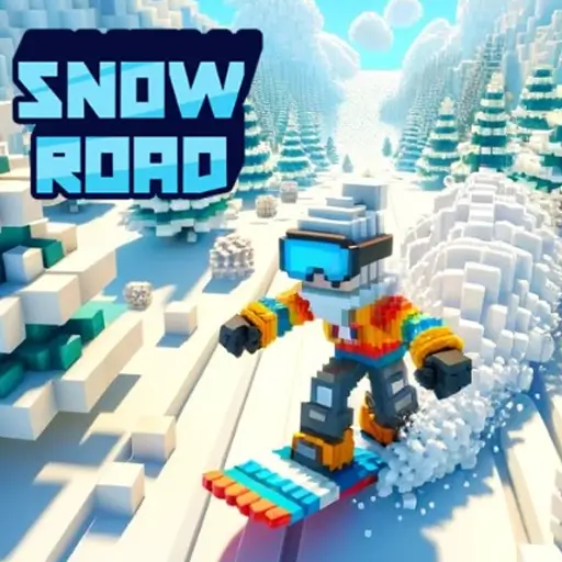 Snow Road featured image with logo and winter sled action